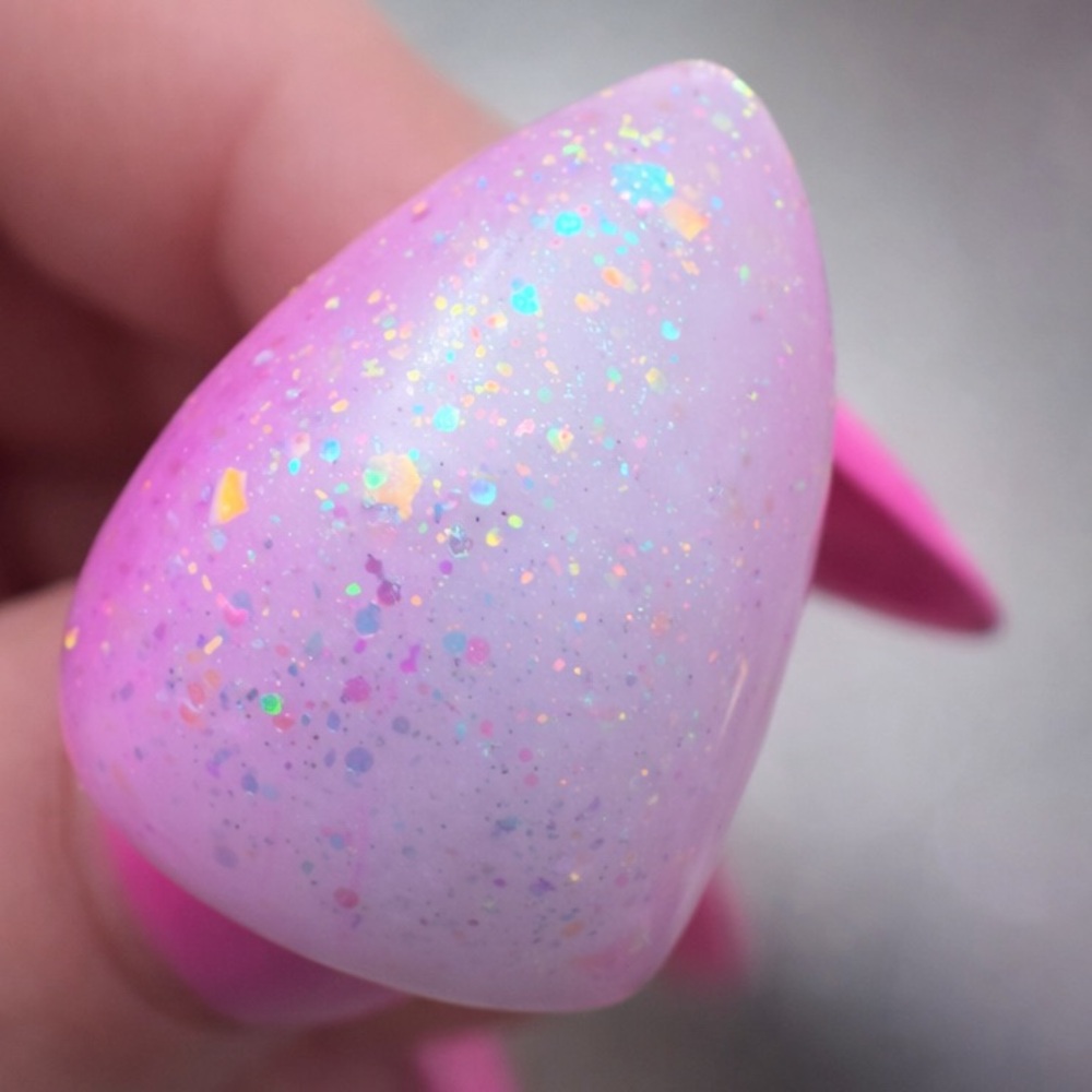 Pink Opal Ombré Glitter Press-On Nails